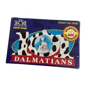 Mcdonalds 101 Dalmatians Snow Dome,‎ NIB 1996